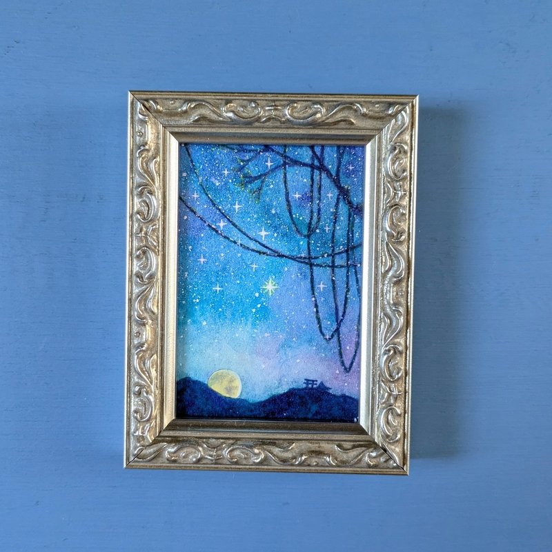 【原画】しだれ星 - 海報/掛畫/掛布 - 紙 藍色