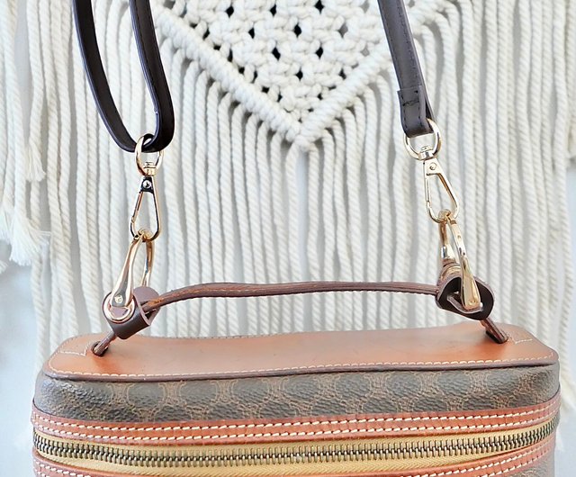 Vintage Celine Triomphe Macadam Monogram Vanity Handbag