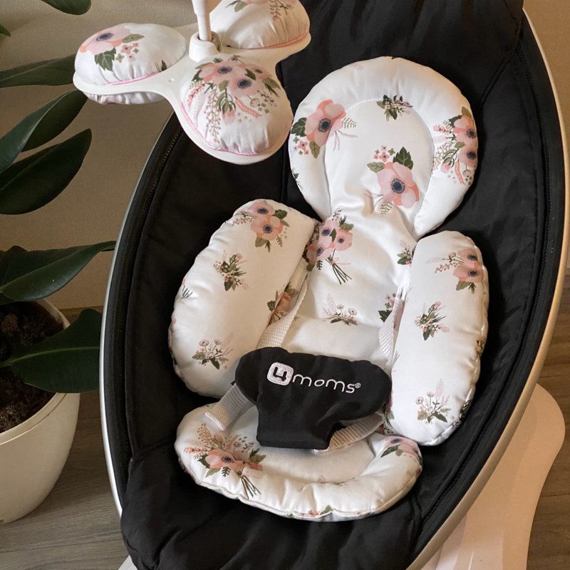 Floral infant liner, 4moms mamaroo rockaroo insert, newborn cushion for