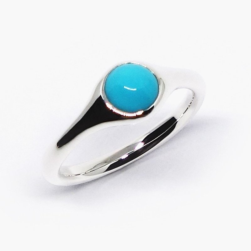 Minimal turquoise ring【Pio by Parakee】绿松石戒指 - General Rings - Gemstone Blue