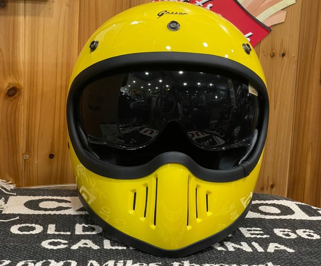台湾製フルフェイスヘルメットM2-ミラー付きイエローマウンテン 台湾製フルフェイスヘルメットM2-ミラー付きイエローマウンテン