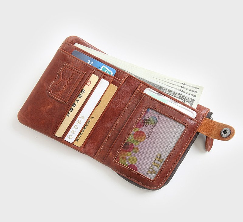 Genuine Leather Wallet Simple Multifunctional Wallet - Wallets - Genuine Leather Brown