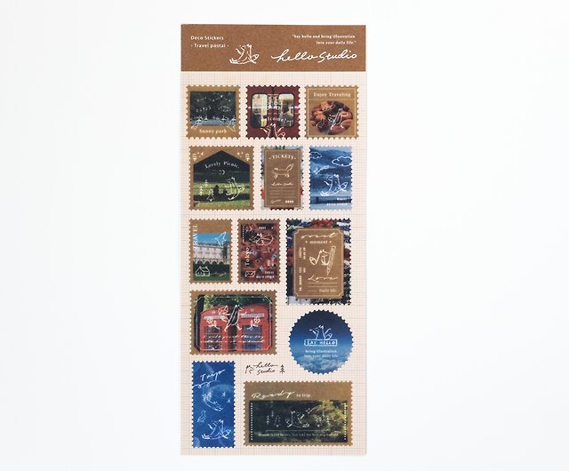Travel Postal  Cut Stamp Stickers - Shop Hello Studio Stickers - Pinkoi