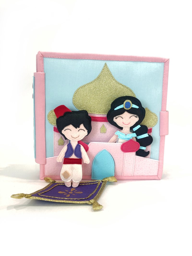 Jasmine Quiet book Dollhouse, Arabian Nights fairy tale, Aladdin, Birthday Gift - 寶寶/兒童玩具/玩偶 - 環保材質 