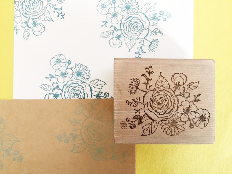 Roses stamp - Stamps & Stamp Pads - Other Materials 
