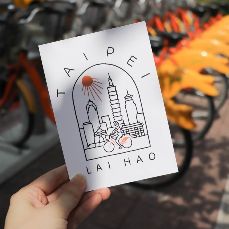 【LAI HAO】Taiwan Chill Post Card- I Love U-Bike - การ์ด/โปสการ์ด - กระดาษ 