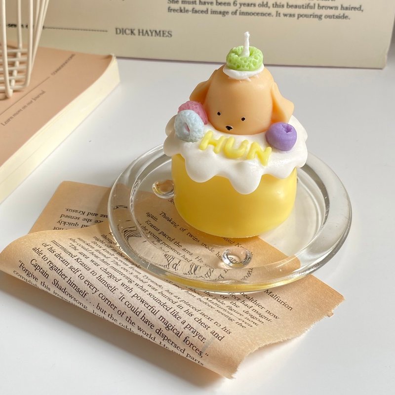 [Cake Series] 2-inch Baby Bear Cake Candle Birthday Gift Customization - เทียน/เชิงเทียน - ขี้ผึ้ง 