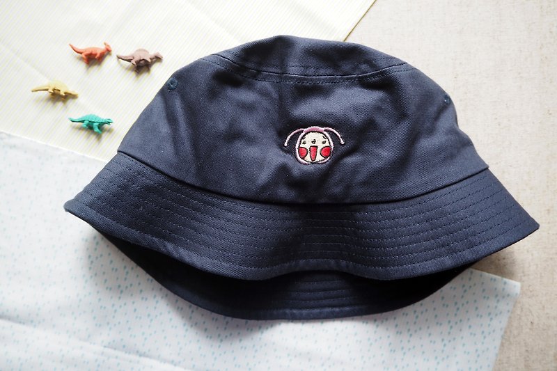 HoHo Embroidered Child Hat (Black) - Hats & Caps - Cotton & Hemp Black