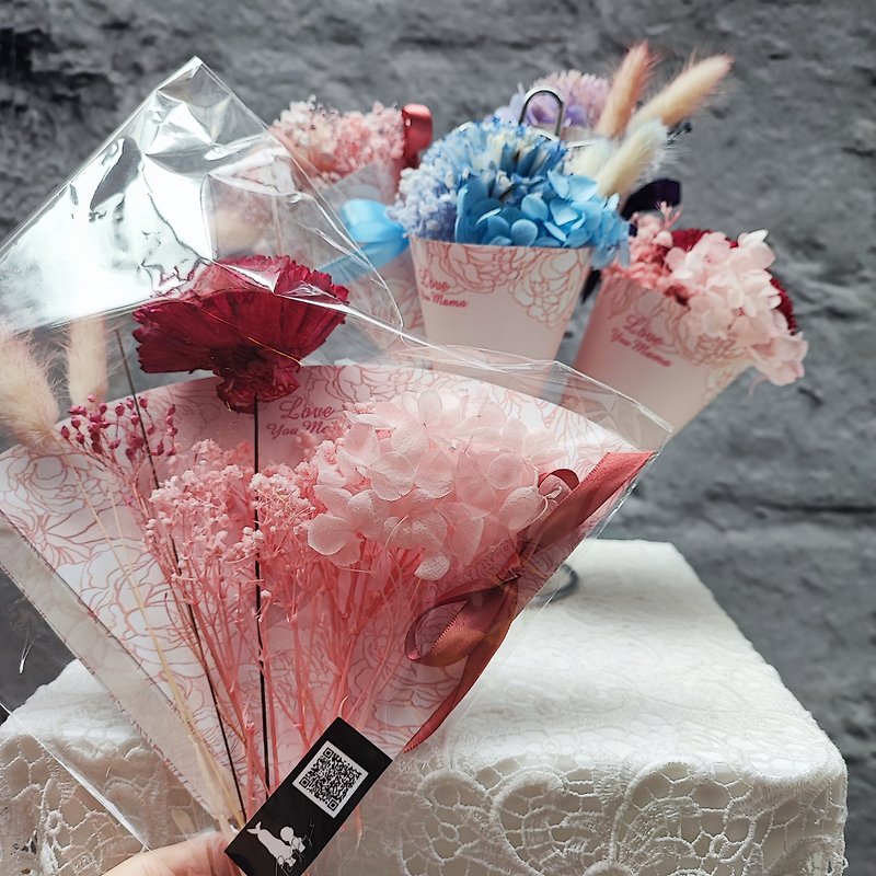 【邦妮啵妮】香甜可口甜筒花-DIY材料包 - 乾花/永生花 - 植物．花 粉紅色