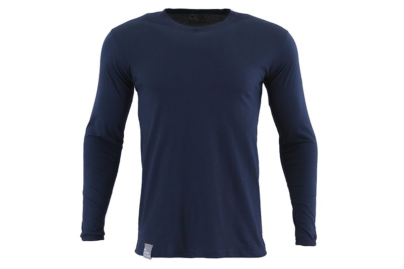 tools men's light comfort cotton long-sleeved round neck T# zhangqing::comfort::pure cotton::skin-friendly 171221-35 - Men's T-Shirts & Tops - Cotton & Hemp Blue