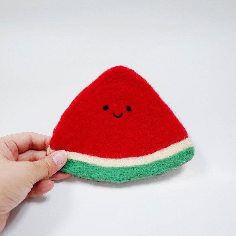 [Q-cute] Season Series-Summer-Cool Watermelon-Coaster - Coasters - Wool Red
