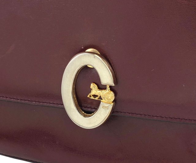ショルダーバッグ・ポシェット × ヴィンテージ(中古) Celine Cuir Triomphe Anais Cabas CELINE セリーヌ ショルダーバッグ Small Darawstring Cabas