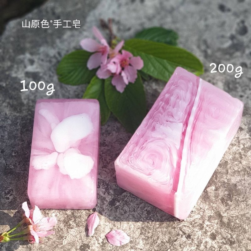 【經典櫻花】香氛皂 透明皂/沐浴皂/櫻花清香/身體清潔/一般肌膚 - 肥皂/手工皂 - 其他材質 