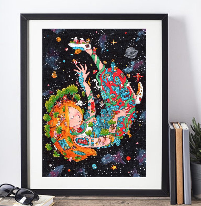 Art print : You're a world to yourself - Posters - Paper Multicolor