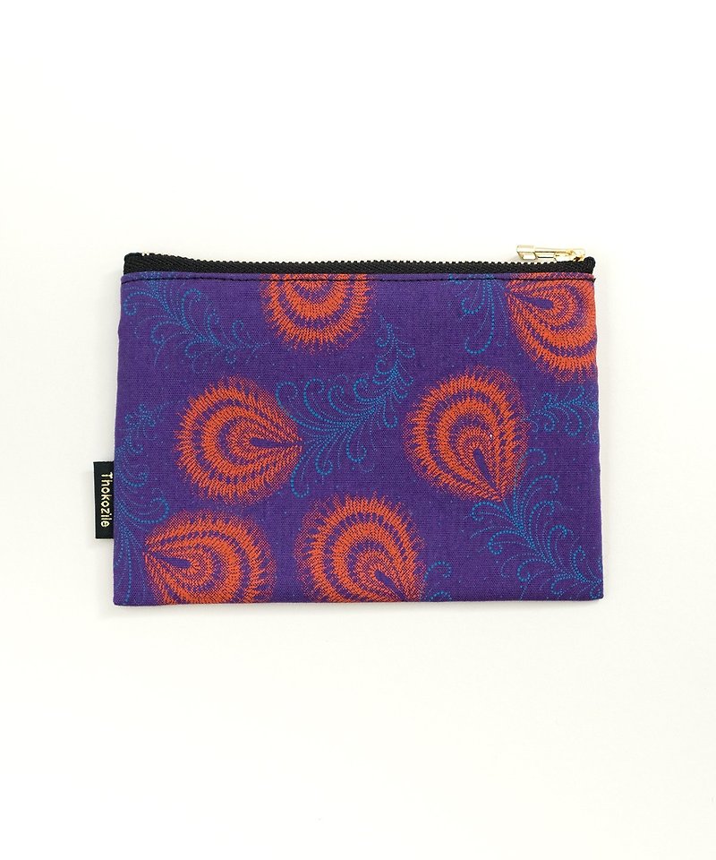 アフリカンシュウェシュウェミニポーチ - 化妝袋/收納袋 - 棉．麻 紫色