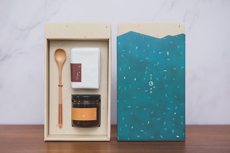 【Customized Gift】Ruby & Honey Gift Box (Honey.Ruby Black Tea) - Honey & Brown Sugar - Paper Green