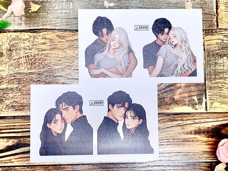(special paper 2 types 3pcs  all SET)  couple 202503 - 貼紙 - 紙 多色