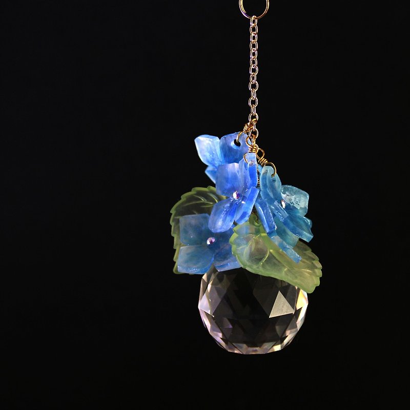 紫陽花のサンキャッチャー - その他 - ガラス ブルー