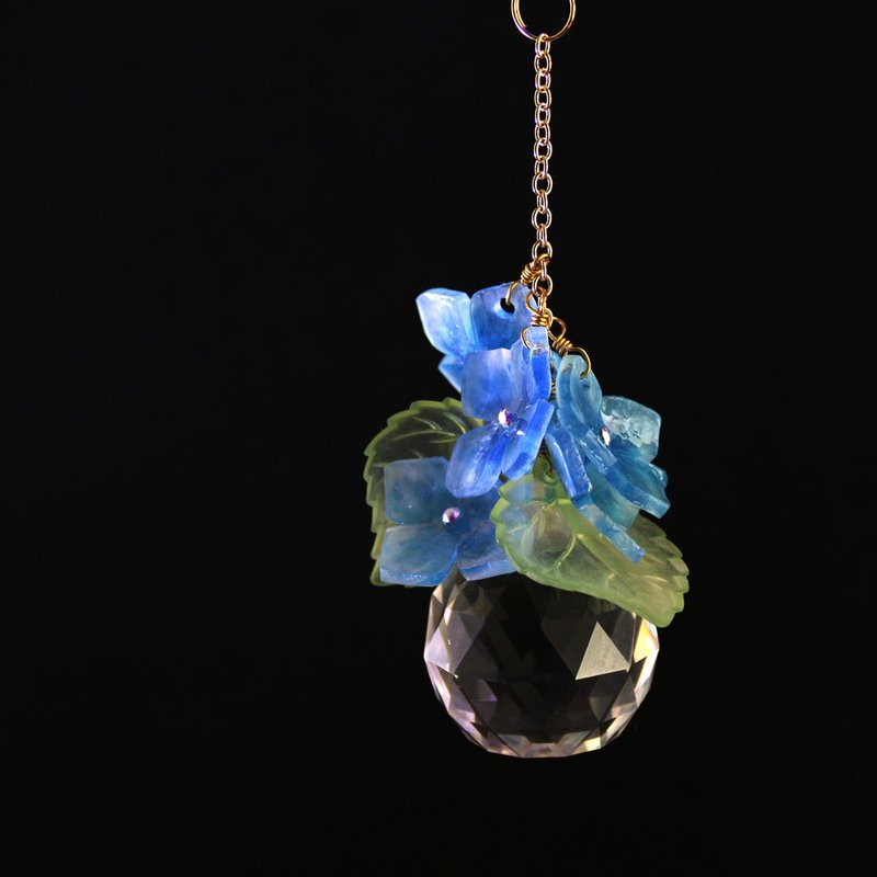 Hydrangea Suncatcher - อื่นๆ - แก้ว สีน้ำเงิน