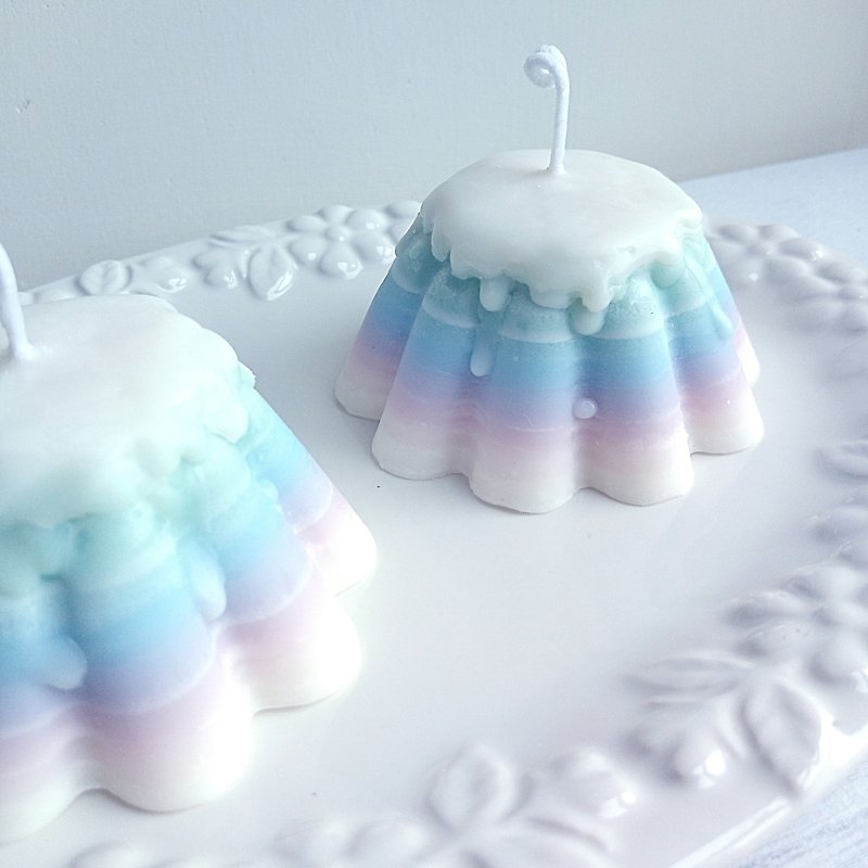 Rainbow Pudding | Natural Soywax Scented Candle | Ocean | Valentine Gift - Candles & Candle Holders - Wax Multicolor
