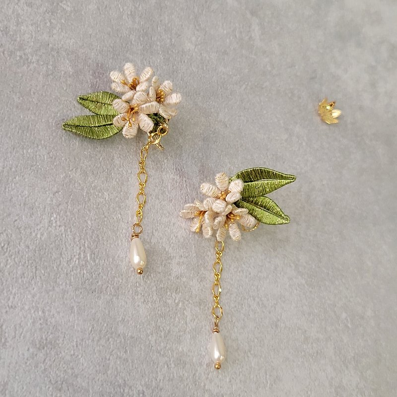 orange blossom earrings - Earrings & Clip-ons - Thread White