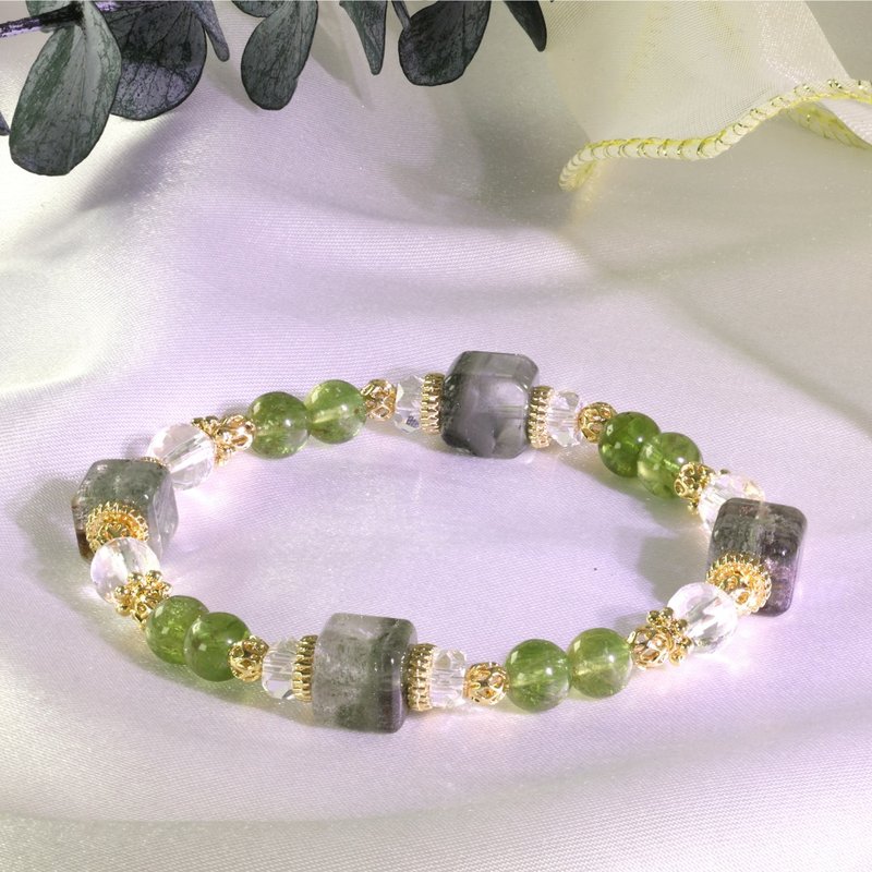 Quiet forest | Enhance positive energy, enhance spirituality and aid meditation | Crystal bracelet - Bracelets - Crystal Green