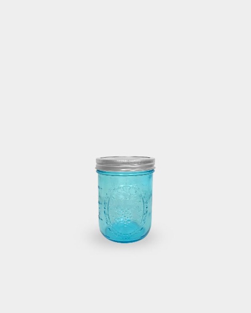 Ball Mason Jar Classic Re-enactment_8oz Blue Narrow Mouth Jar - แก้วมัค/แก้วกาแฟ - แก้ว สีน้ำเงิน