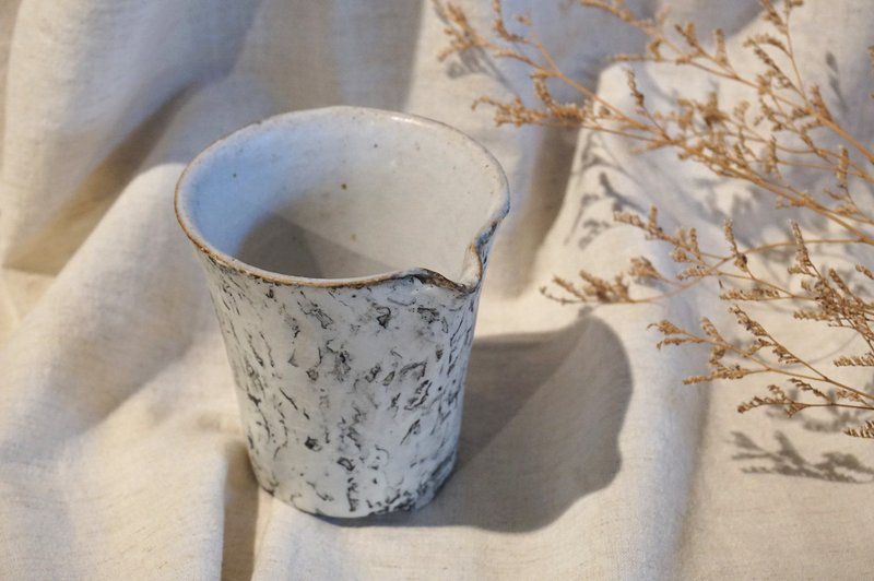 大理石紋茶海 - 茶壺/茶杯/茶具 - 陶 白色