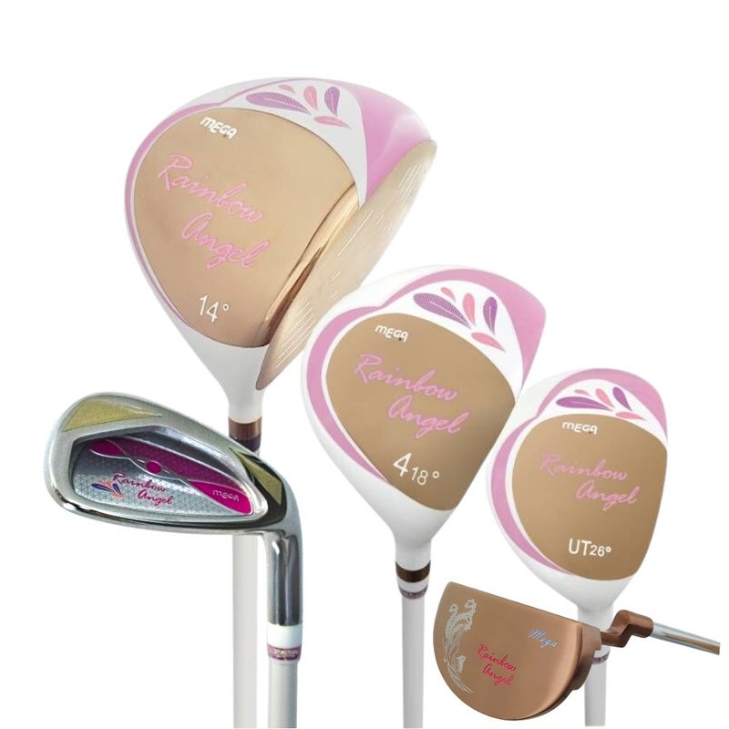 【MEGA GOLF】Rainbow Angel粉鑽閃耀玫瑰金女桿3W6I1PT贈球袋 - 運動/健身器材 - 其他材質 粉紅色