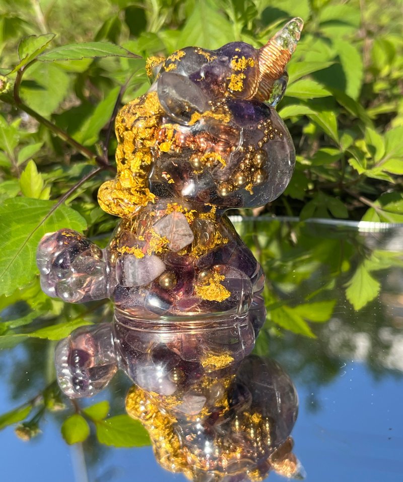 Orgonite 奧剛能量獨角獸-螢石款 大 - 擺飾/家飾品 - 半寶石 紫色
