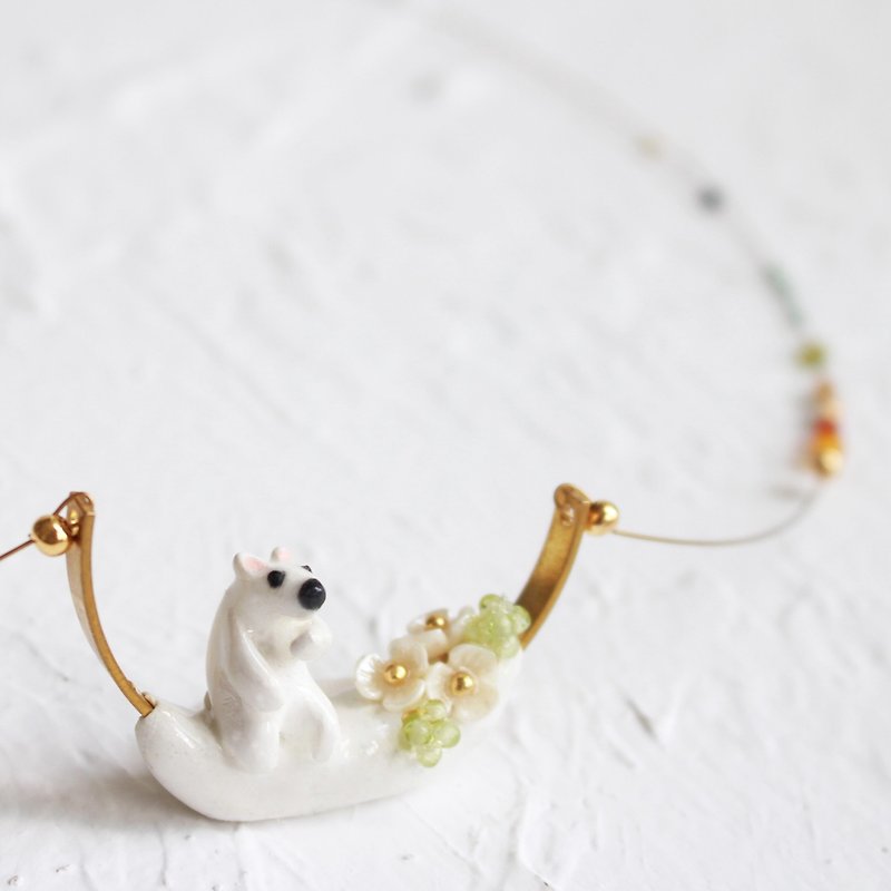 Polar Bear handmade necklace I Story_Ocean Love - สร้อยคอ - วัสดุอื่นๆ 