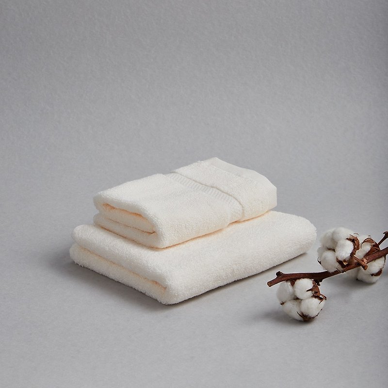 DAVID & MAISIE pure cotton untwisted yarn silky soft face towel square set - Towels - Other Materials 