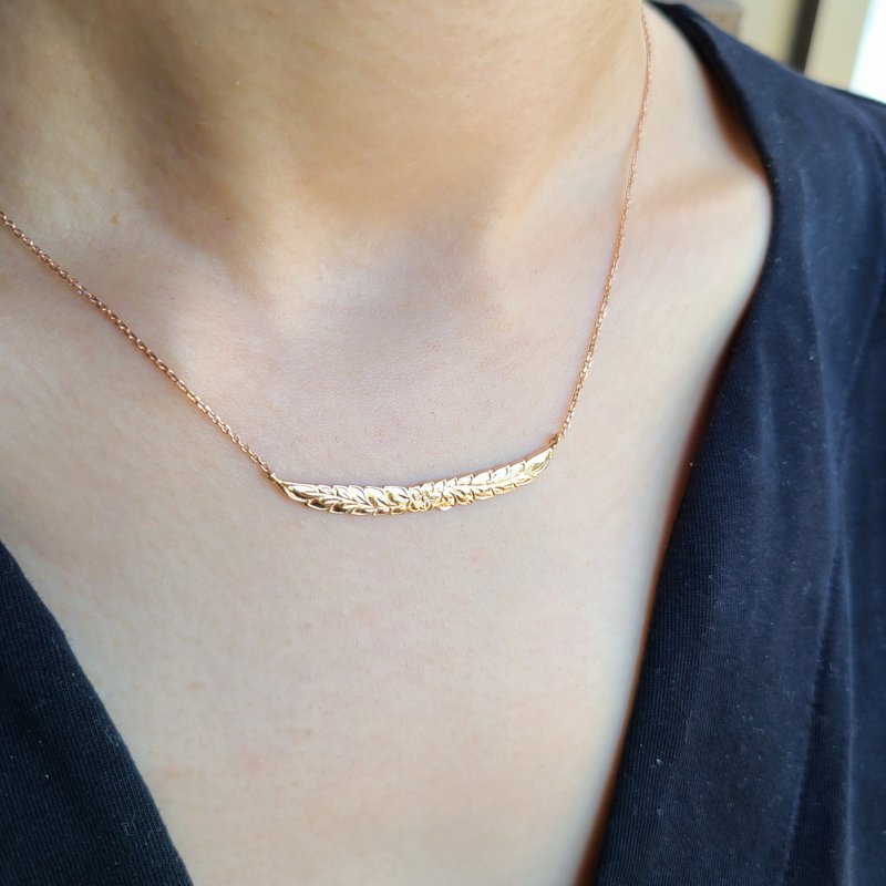 Hawaiian Maile Necklace / Pink Gold - สร้อยคอ - เงินแท้ สึชมพู