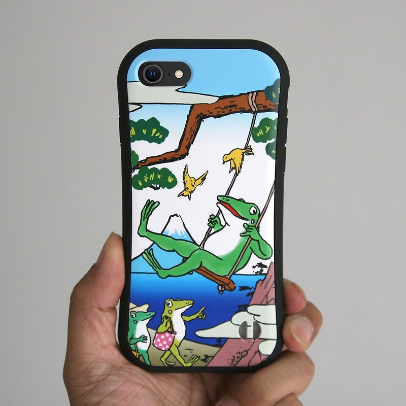 Grip iPhone Case Blue Frog is a swing