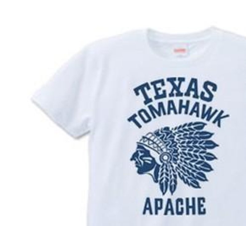Native American S~XL T-shirt order product] - เสื้อฮู้ด - ผ้าฝ้าย/ผ้าลินิน ขาว