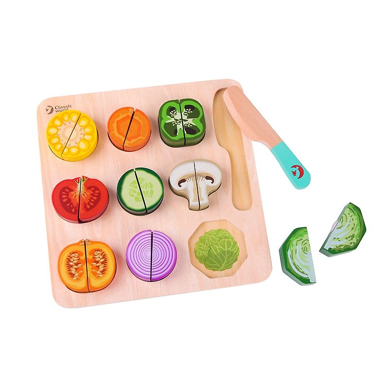 蔬菜切切拼板 - 嬰幼兒玩具/毛公仔 - 木頭 