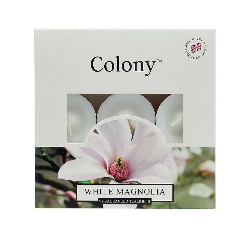 British Candle Colony Series - Magnolia Mini Candle 9 In - เทียน/เชิงเทียน - ขี้ผึ้ง 