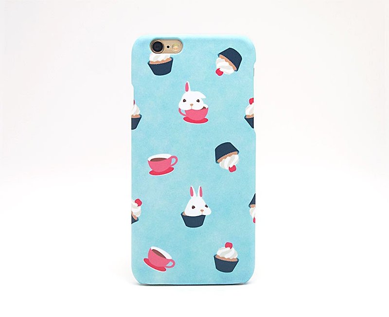 Bunny Cupcakes iPhone case 手機殼 เคสกระต่ายคัพเค้ก - Phone Cases - Plastic Pink