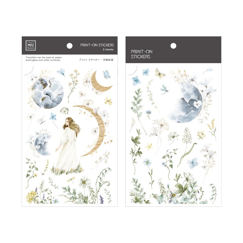 【Print-On Stickers 轉印貼紙】no.272 - 貼紙 - 其他材質 藍色