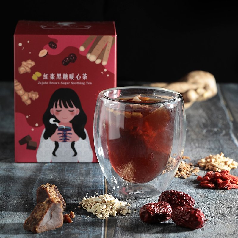 Exchange gift red dates and brown sugar warm heart tea (7pcs/box)│Kanfang tea bag + brown sugar powder ‧ decaffeinated - ชา - วัสดุอื่นๆ 