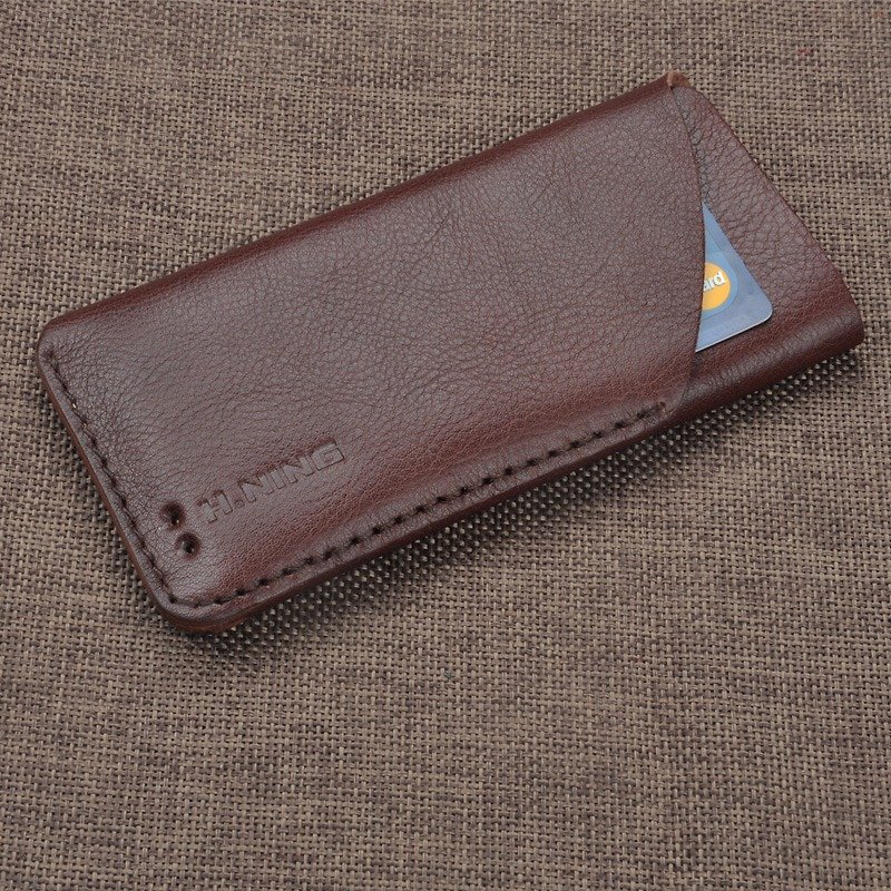 Handmade ASUS mobile phone OPPO VIVO Xiaomi handmade first layer cowhide protective cover - Other - Genuine Leather 