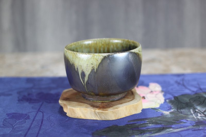 【母親節禮物】微瑕疵 天然落灰 柴燒茶碗 名家葉敏祥手作 150ml - 茶壺/茶杯/茶具 - 瓷 