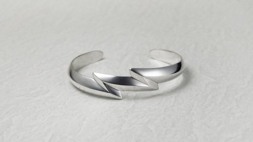 Navajo Sandcast style 925 silver Double Thunder Bangle - Shop