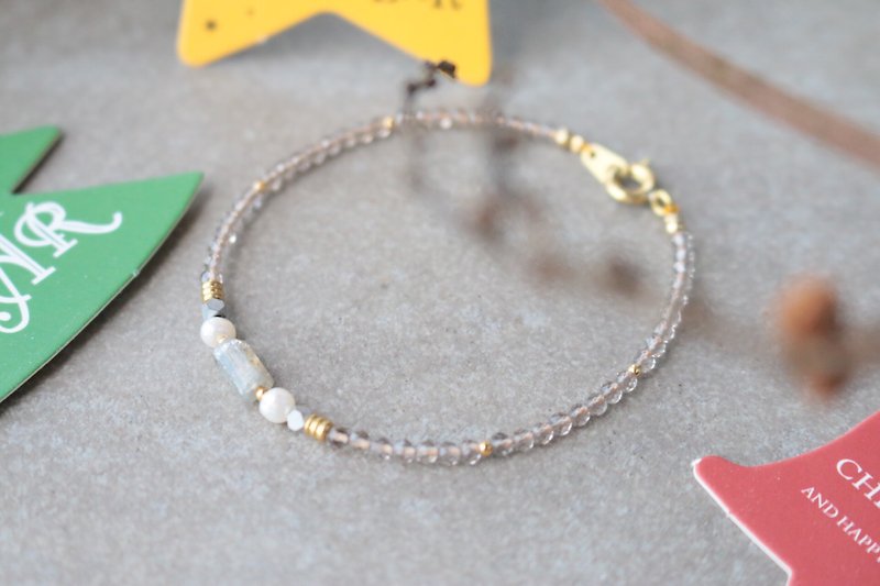 Bracelet Spectrum Stone Pearl-Passerby- - Bracelets - Gemstone Gray