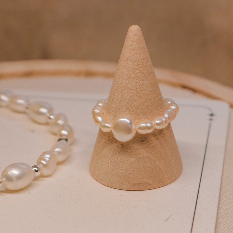 [Heartbeat] The beauty cannot be hidden and it is versatile I. Temperament French design I natural pearl ring - แหวนทั่วไป - ไข่มุก 