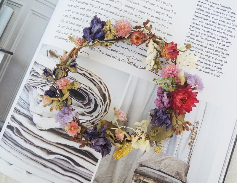 微甜‧圈 小品系列 手作 典雅春日 麥桿菊 星辰 粉千日紅 飛燕 甜甜圈 乾燥花 小花圈 甜塔 牆上小花圈 花圈 現貨 - 擺飾/家飾品 - 其他材質 粉紅色