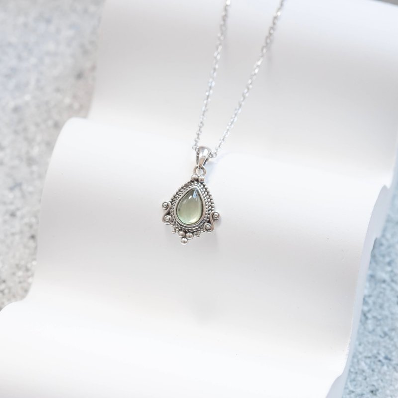 Stone 925 silver necklace baroque - Necklaces - Gemstone Silver