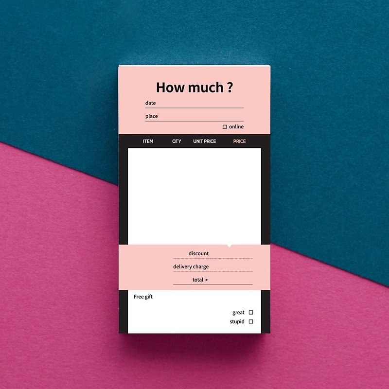 Funnymade function record rainbow note paper (light pink)-03 spending record, FNM36106 - กระดาษโน้ต - กระดาษ 