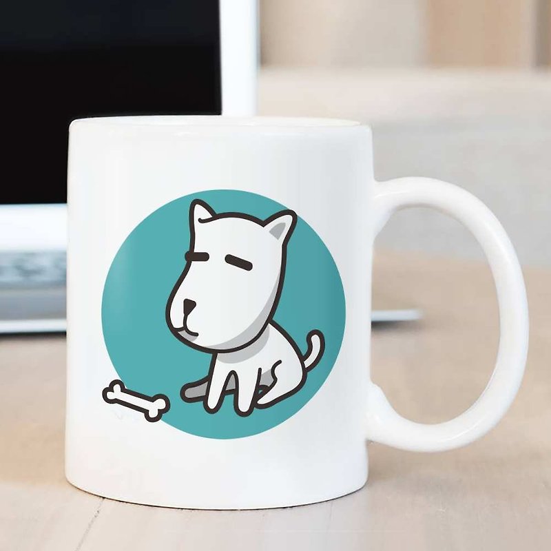 Lazy Energy [Dog] 12 Zodiac Mug / Customizable text - แก้วมัค/แก้วกาแฟ - เครื่องลายคราม ขาว