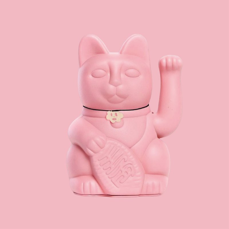 【Diminuto Cielo 招財貓】 Tiny Sky 幸運招財貓 - 淡粉色 18CM - 公仔/玩偶 - 其他材質 粉紅色